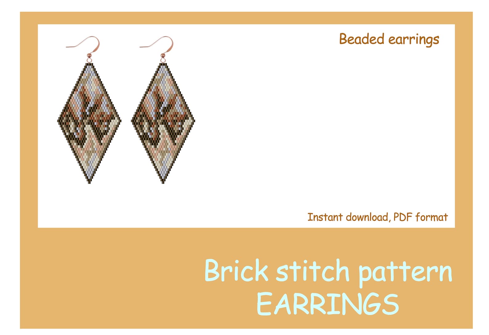 Brick Stitch Pattern. Bead Pattern for Earrings. Rhombus - Etsy