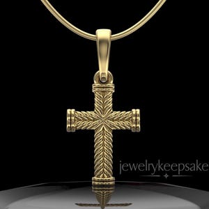 Gold Cremation Ashes In Jewelry, Custom Cross Ashes In Jewelry Gold Braided, Waterproof Ashes Jewelry, Gold Waterproof Cross Necklace