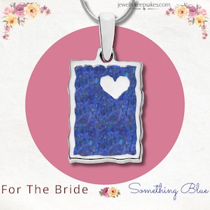 Schmuck Brautschmuck Drehtürmchen Rechteck - Geschenke für Brautjungfer - Hochzeitsschmuck - etwas Blaues Hochzeit - personalisiertes Geschenk für Brautjungfern