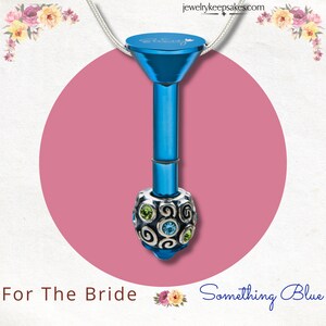 Blue Stainless Steel Millenium with Charm Bridal Jewelry