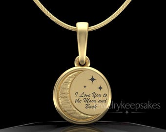 Gold Cremation Ashes In Jewelry, Custom Moon & Back Ashes In Jewelry Gold, Waterproof Ashes Jewelry, Gold Waterproof Moon Necklace