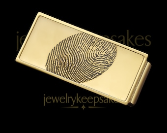 Money Clips Gold Fingerprint, Money Clip With Fingerprint, Money Clip Wallet Fingerprint, Mens Money Clip, Money Clips For Men