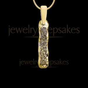 Fingerprint Necklace Gold, Tag Fingerprint Engraved Jewelry, Gold Fingerprint Necklace Jewelry, Personalized Gift, Gold Tag Jewelry