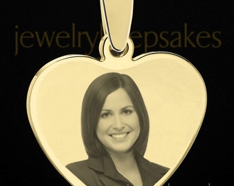 Photo Heart Necklace Gold Plated