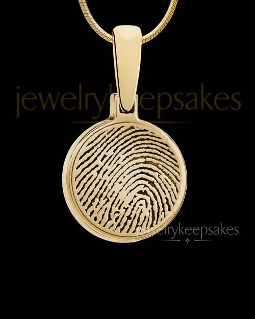 Gold fingerprint necklace sale