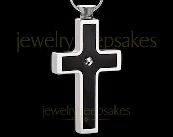 Black Truthful Cross Cremation Necklace