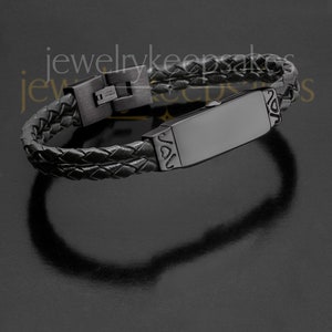Zwarte Remember Me-armband voor crematie