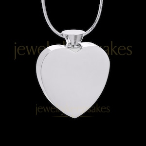 Stainless Enamored Heart Cremation Necklace