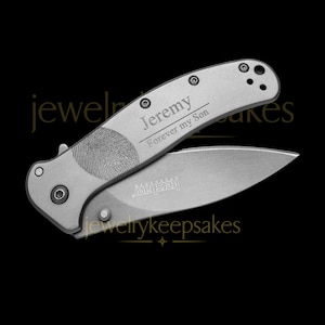 Fingerabdruckmesser, Stahl Fingerabdruck graviertes Messer, Stahlmesser Fingerabdruck Geschenk, personalisiertes Geschenk, Kershaw Messer Fingerabdruck
