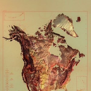North America - Geological Map - (inversed)
