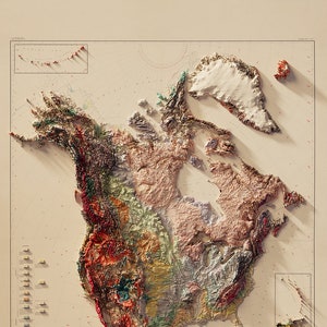 Amérique du Nord - Carte géologique - (V1)