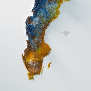 Schweden - Hypsometrisch 3