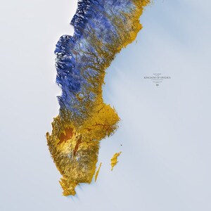 Schweden - Hypsometrische Tinte 4