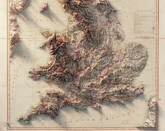 スコットランドの地図 361 イングランド 古代 旧世界 地図作成