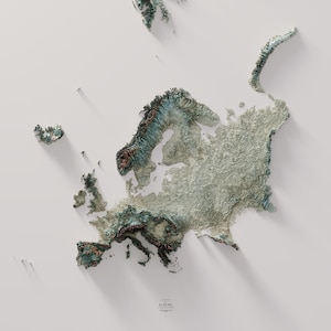 Europe - Hypsometric tint 5