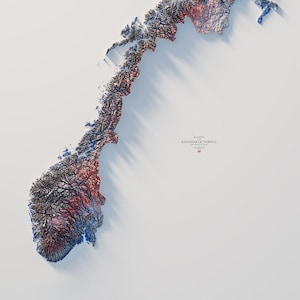 Norwegen - Hypsometrische Tinte 2