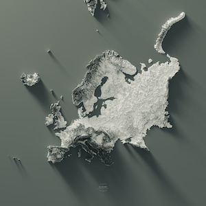 Europe - Hypsometric tint 2