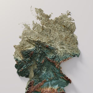 Duitsland - Hypsometrische tint 3