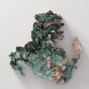 Colorado Plateau - Colorado, New Mexico, Arizona, Utah - Hypsometric tint 6