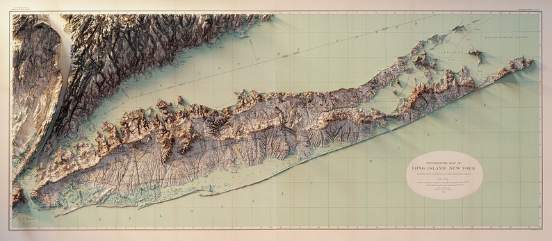 Long Island Topography - Etsy