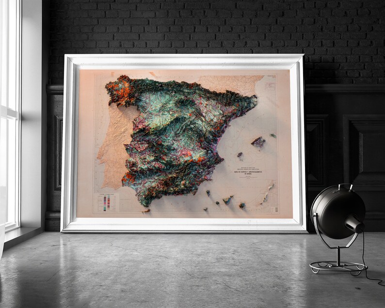 Vintage Soil Map Spain