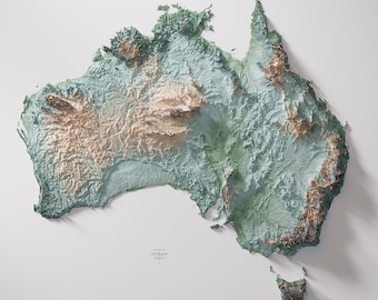 Australia - Tinte hipsométrico 1 - Descarga digital