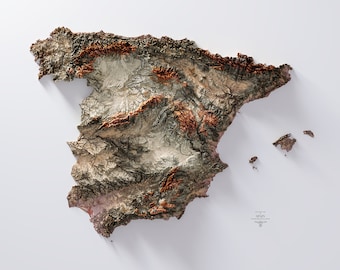 España - Tinte hipsométrico 3