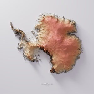 Antártida - Tinte hipsométrico 4