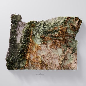 Oregon - Hypsometrische tint 2