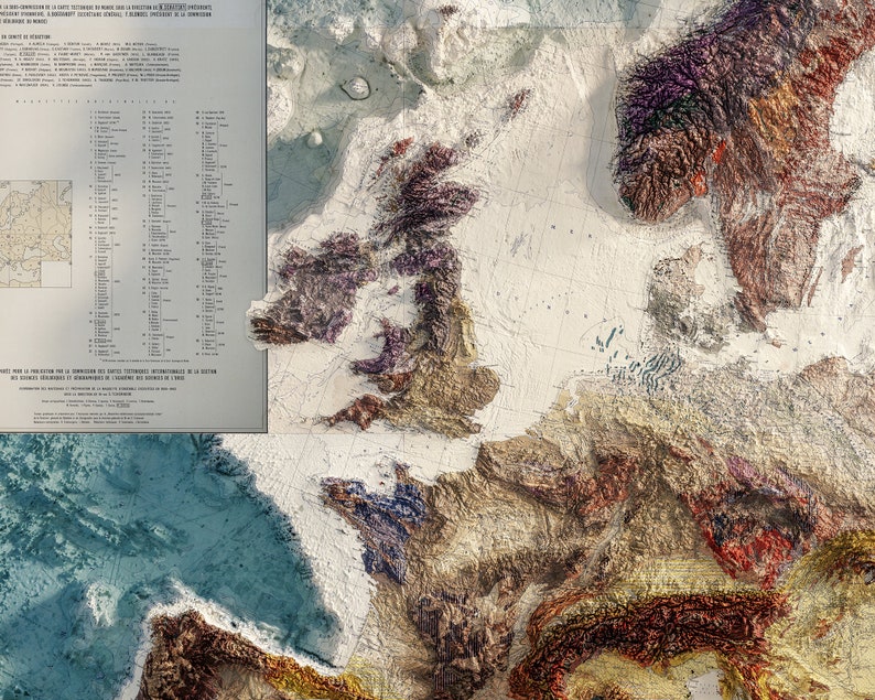 Europe Tectonic Relief & Bathymetry zdjęcie 5