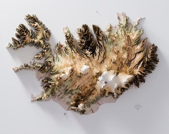 Iceland - Hypsometric tint 1