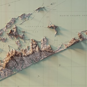 Long Island Topography - Etsy