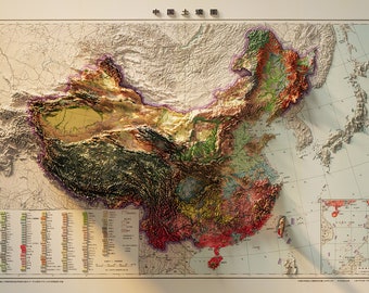 China - Vintage map (Soil & Geology)