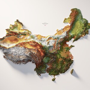 Greater China - Hypsometrisch 2
