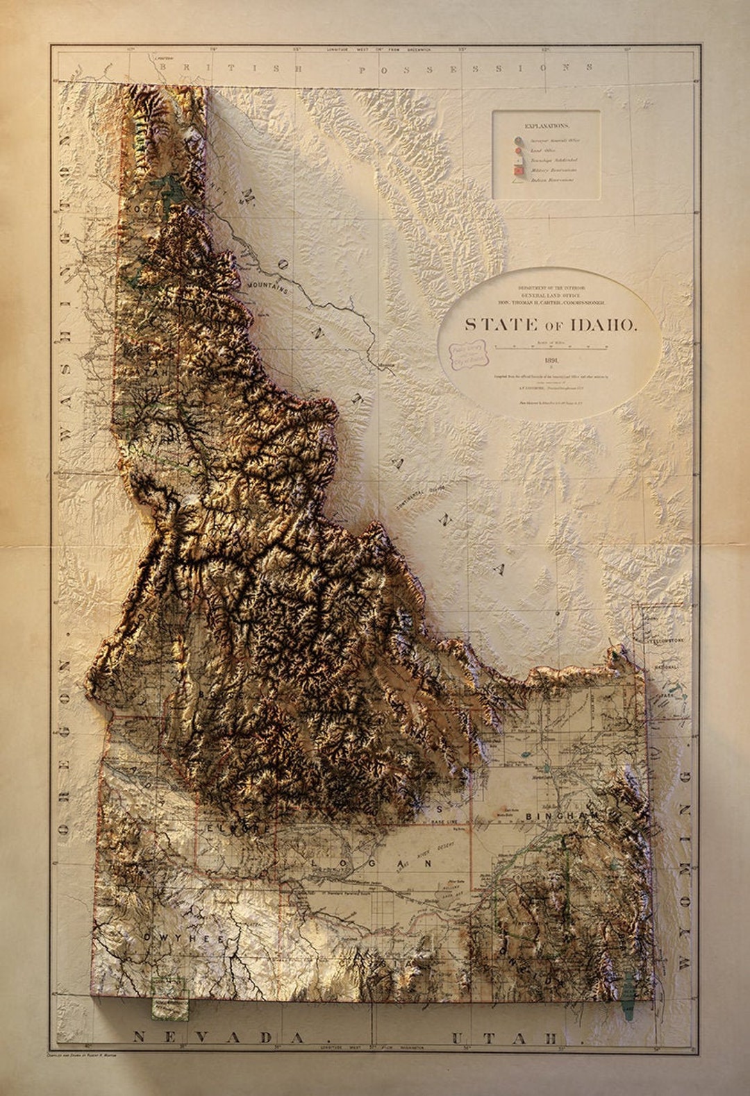 ヒラリー　エベレスト NATIONAL GEOGRAPHICサイン鑑定書付き Idaho - Topography - Etsy
