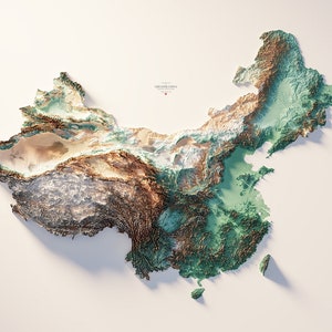 Grande China - Tonalidade hipsométrica 1