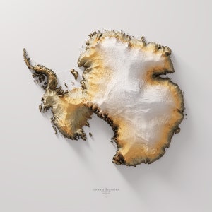 Antártida - Tinte hipsométrico 2