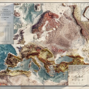 Europe - Tectonic Relief & Bathymetry