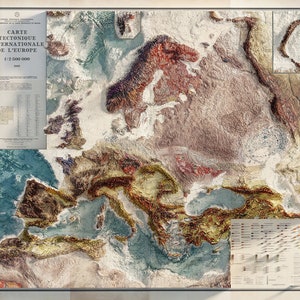 Europe Tectonic Relief & Bathymetry zdjęcie 1