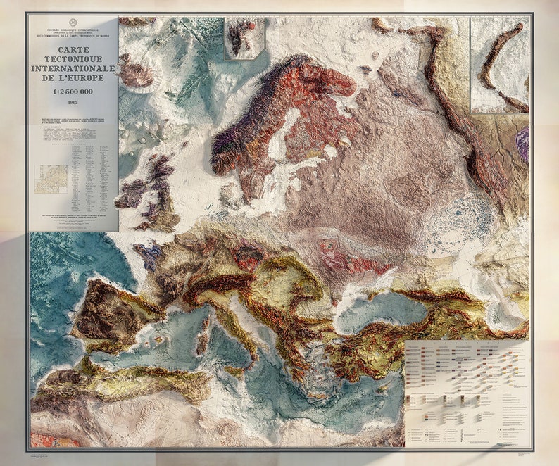 Europe Tectonic Relief & Bathymetry zdjęcie 1