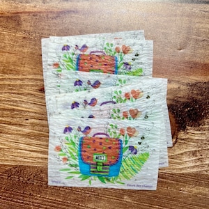 Lot de 10 minis cartes à planter « merci » en graines de fleurs des champs maîtresse maître nounou atsem AESH