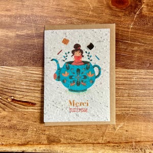 Plantable card "Thank you teacher" thank you teacher seeded with wildflowers