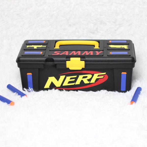 Personalized Nerf Storage Case, Nerf Inspired Case, Personalized Christmas Gift, Birthday Gift For Boy, Party Favors, Personalized Gift