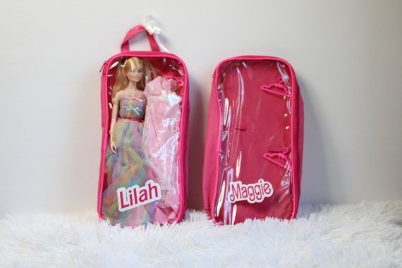Travel Case for Barbie Dolls Barbie Inspired Bag Doll Carrying Case  Personalized Barbie Inspired Carrier 