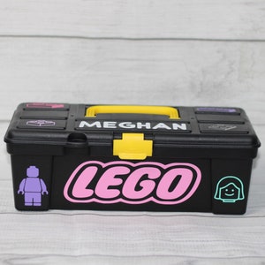 Personalized Girls Lego Case | Lego Inspired Storage Case | Legos Gift Idea