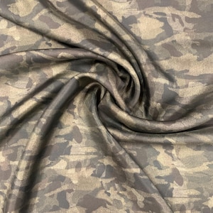 High quality Italian 100% silk twill fabric/ camouflage style/ colorful print silk/ natural eco-friendly/ silk fabric by the yard or meter
