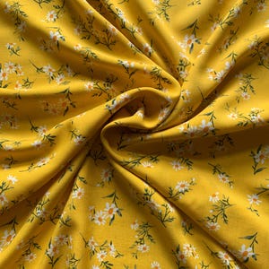 High quality viscose fabric/floral pattern viscose muslin fabric/soft and flowing for summer dresses and blouses/natural textile/ last piece