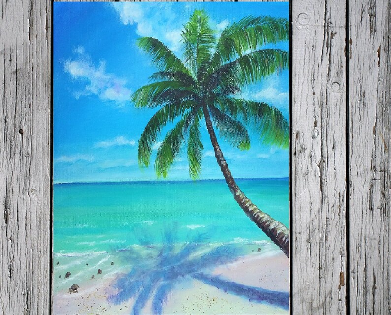 Hawaii painting Kauai Wall Art Original Oil Painting Palm Etsy