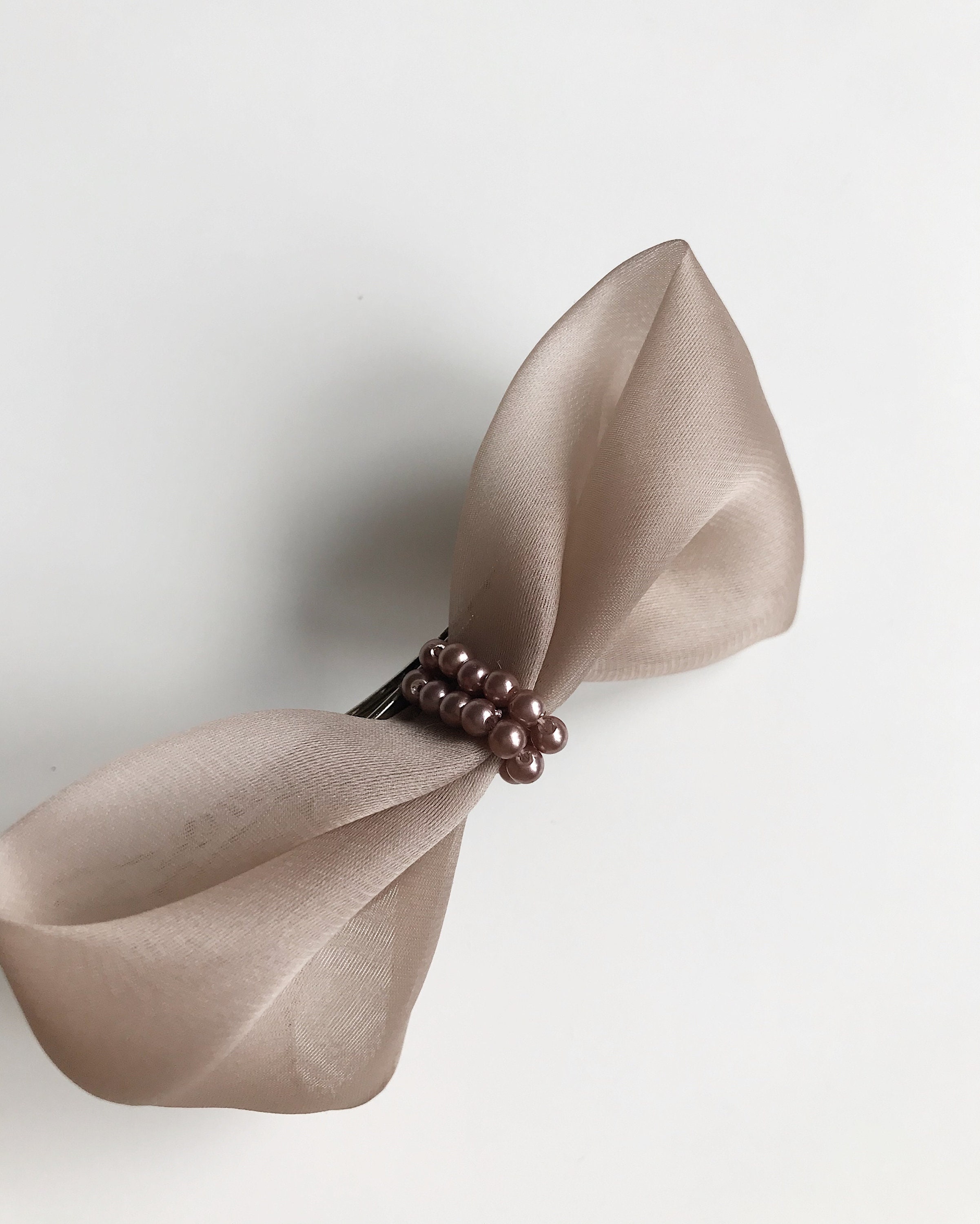 Bridal Hair Bow Hair Barrette Silk Bow Hair Clip Accessory Etsy