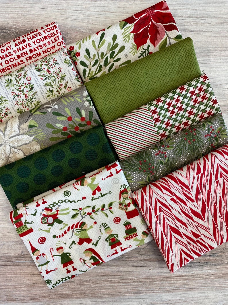 Moda Naughty or Nice Fat Quarter Bundle Fabric image 0